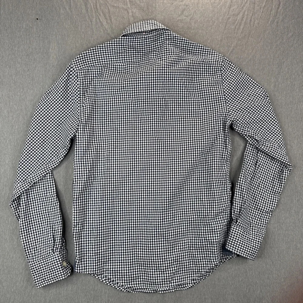 Banana Republic Mens Large Untucked Blue Checked  XS Button Down Long Sleeve NWT